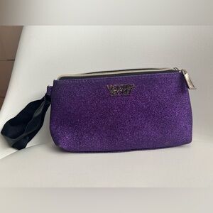 Victoria's Secret Sparkling Purple Cosmetic Bag